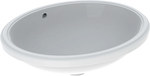 Umywalka podblatowa Variform, owalna, B49.5 cm, H18 cm, T42 cm, z przelewem, bez otworu na baterię