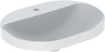 Umywalka Variform wpuszczana w blat, eliptyczna, B60 cm, H17.8 cm, T40 cm, bez przelewu, bez otworu na baterię, KeraTect