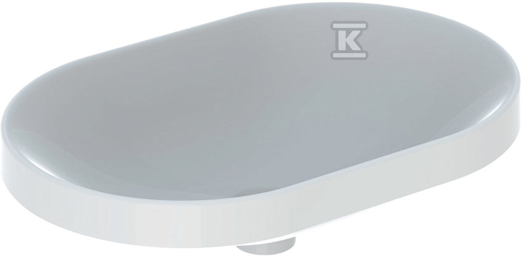 Umywalka Variform wpuszczana w blat, eliptyczna, B60 cm, H17.8 cm, T40 cm, bez przelewu, bez otworu na baterię, KeraTect