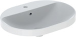 Umywalka Variform wpuszczana w blat, eliptyczna, B60 cm, H17.8 cm, T40 cm, bez przelewu, bez otworu na baterię, KeraTect