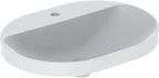 Umywalka Variform wpuszczana w blat, eliptyczna, B60 cm, H17.8 cm, T40 cm, bez przelewu, bez otworu na baterię, KeraTect