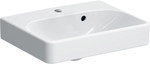 Umywalka kompaktowa Smyle Square B50 cm, H16 cm, T41 cm, z przelewem, z otworem na baterię
