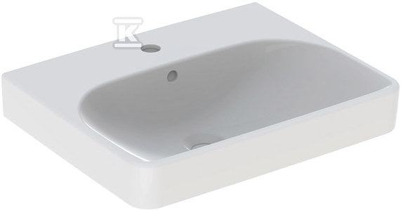 Umywalka Smyle Square B55 cm, H16.5 cm, T44 cm, z przelewem, z otworem na baterię