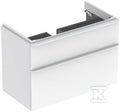 Szafka pod umywalkę Smyle Square B88.4 cm, H61.7 cm, T47 cm, z dwoma szufladami, biały