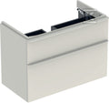 Szafka pod umywalkę Smyle Square B88.4 cm, H61.7 cm, T47 cm, z dwoma szufladami, sand grey