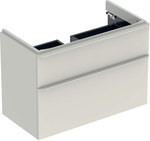Szafka pod umywalkę Smyle Square B58.4 cm, H61.7 cm, T47 cm, z dwoma szufladami, lava