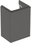 Szafka pod umywalkę kompaktową Smyle Square B49.2 cm, H61.7 cm, T40.6 cm, z jednymi drzwiami, z zawiasem po prawej stronie, biały