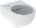 Miska wisząca WC Selnova Compact, lejowa, B35.5 cm, H33 cm, T49 cm, krótka, ukryte mocowania, Rimfree