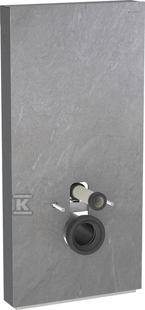 Moduł sanitarny Monolith do WC wiszącego, H101, imitacja betonu, boki czarne