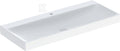 Umywalka One odpływ pionowy, B120 cm, T48 cm, z otworem na baterię, bez przelewu, KeraTect