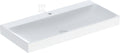 Umywalka One odpływ pionowy, B105 cm, T48 cm, z otworem na baterię, bez przelewu, KeraTect