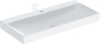 Umywalka One odpływ pionowy, B105 cm, T48 cm, z otworem na baterię, bez przelewu, KeraTect
