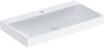 Umywalka One odpływ pionowy, B105 cm, T48 cm, z otworem na baterię, bez przelewu, KeraTect