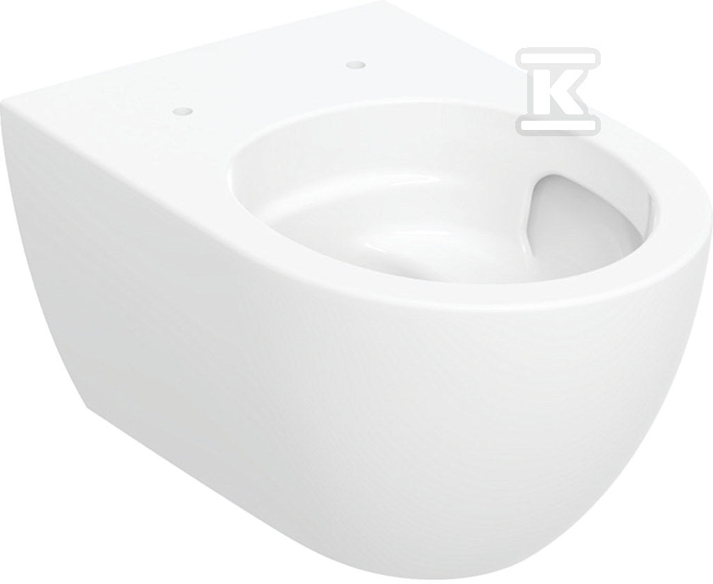 Miska wisząca WC Acanto, lejowa, B35.5 cm, H33.5 cm, T53 cm, ukryte mocowanie, z techniką spłukiwania TurboFlush, KeraTect
