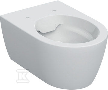 Miska wisząca WC iCon, lejowa, B35.5 cm, H33 cm, T53 cm, ukryte mocowania, Rimfree, KeraTect