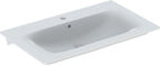 Umywalka meblowa Selnova Square B60 cm, H16.8 cm, T48 cm, cienki rant, z przelewem, z otworem na baterię