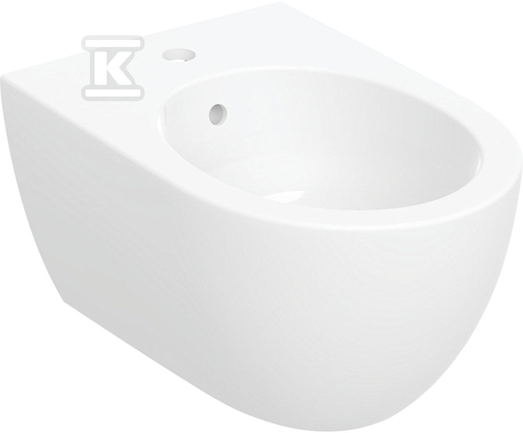 Bidet wiszący Acanto, B35.5 cm, H27.5 cm, T53 cm, z przelewem, z otworem na baterię