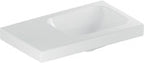 Umywalka iCon Light kompaktowa, B53 cm, H13 cm, T31 cm, bez przelewu, z otworem na baterię po lewej stronie, z powierzchnią odkładczą po lewej stronie, biały-alpin, matowa