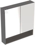 Szafka z lustrem Selnova Square B58.8 cm, H85 cm, T17.5 cm, z dwojgiem drzwi, lava