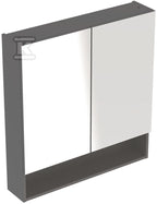 Szafka z lustrem Selnova Square B58.8 cm, H85 cm, T17.5 cm, z dwojgiem drzwi, lava