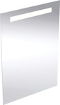 Lustro podświetlane Option Basic Square B60 cm, H70 cm, T3.2 cm, oświetlenie u góry, Aluminium anodyzowane