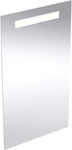 Lustro podświetlane Option Basic Square B60 cm, H70 cm, T3.2 cm, oświetlenie u góry, Aluminium anodyzowane