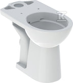 Miska stojąca WC Selnova Comfort do spłuczki nasadzanej, lejowa, B35.5 cm, H46 cm, T65.5 cm, podwyższona, odpływ poziomy, Rimfree, dla niepełnosprawnych