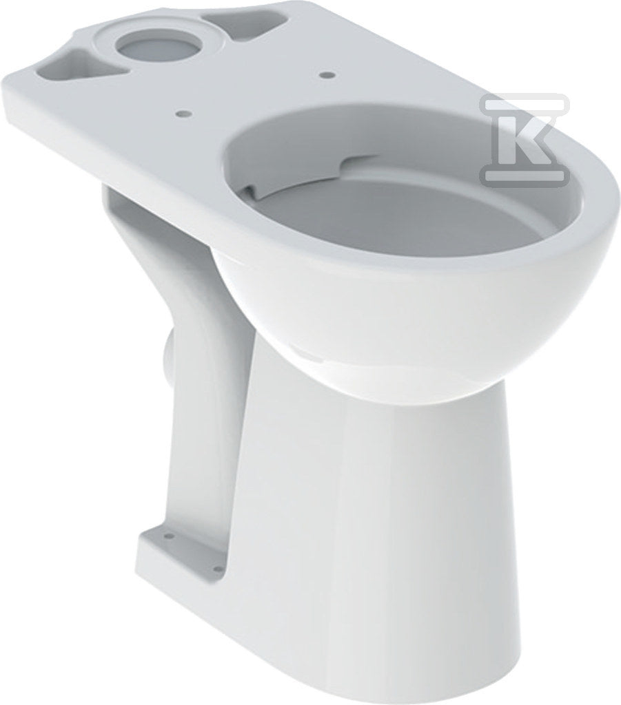 Miska stojąca WC Selnova Comfort do spłuczki nasadzanej, lejowa, B35.5 cm, H46 cm, T65.5 cm, podwyższona, odpływ poziomy, Rimfree, dla niepełnosprawnych