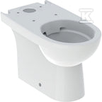 Miska stojąca WC Selnova do spłuczki nasadzanej, lejowa, B35.5 cm, H40 cm, T66 cm, częściowo ukryte mocowania, odpływ uniwersalny, Rimfree