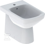 Bidet stojący Selnova Square przylegający do ściany, B35 cm, H40 cm, T53 cm, częściowo ukryte mocowania, z przelewem, z otworem na baterię