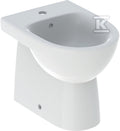 Bidet stojący Selnova Compact przylegający do ściany, B35.5 cm, H40 cm, T48 cm, krótki, częściowo ukryte mocowania, z przelewem, z otworem na baterię