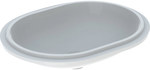 Umywalka podblatowa Variform, eliptyczna, B62.5 cm, H18 cm, T49 cm, bez przelewu, bez otworu na baterię