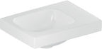 Umywalka iCon Light kompaktowa, B53 cm, H13 cm, T31 cm, bez przelewu, z otworem na baterię po lewej stronie, z powierzchnią odkładczą po lewej stronie, biały-alpin, matowa
