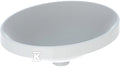Umywalka Variform wpuszczana w blat, owalna, B50 cm, H17.8 cm, T40 cm, bez przelewu, bez otworu na baterię, szkliwiony spód, KeraTect
