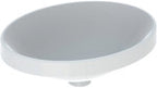 Umywalka Variform wpuszczana w blat, owalna, B50 cm, H17.8 cm, T40 cm, bez przelewu, bez otworu na baterię, KeraTect