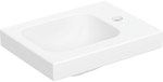 Umywalka iCon Light kompaktowa, B53 cm, H13 cm, T31 cm, bez przelewu, z otworem na baterię po lewej stronie, z powierzchnią odkładczą po lewej stronie, biały-alpin, matowa