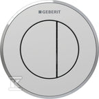 Przycisk spłukujący pneumatyczny WC Typ 10, ręczny, podtynkowy, Sigma 8 cm dwudzielny, chrom mat, easy-to-clean