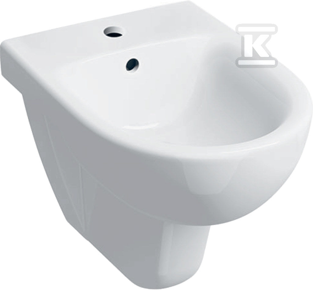 Bidet wiszący Selnova B35 cm, H34.5 cm, T53 cm, z przelewem, z otworem na baterię