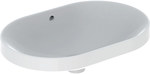 Umywalka Variform wpuszczana w blat, eliptyczna, B60 cm, H17.8 cm, T45 cm, z przelewem, z otworem na baterię, szkliwiony spód
