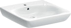 Umywalka Selnova Comfort B60 cm, H15 cm, T55 cm, z przelewem, z otworem na baterię, dla niepełnosprawnych