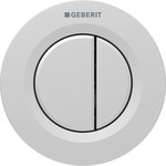 Przycisk spłukujący pneumatyczny WC Typ 10, ręczny, podtynkowy, Sigma 8 cm dwudzielny, chrom mat, easy-to-clean