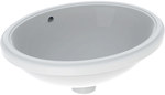 Umywalka podblatowa Variform, owalna, B49.5 cm, H18 cm, T42 cm, z przelewem, bez otworu na baterię