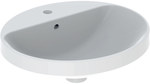 Umywalka Variform wpuszczana w blat, owalna, B50 cm, H17.8 cm, T40 cm, bez przelewu, bez otworu na baterię, KeraTect
