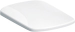 Miska stojąca WC Selnova Square do spłuczki nasadzanej, lejowa, B35 cm, H40 cm, T68 cm, przylegająca do ściany, częściowo ukryte mocowania, odpływ poziomy lub pionowy, Rimfree