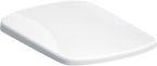 Miska stojąca WC Selnova Square do spłuczki nasadzanej, lejowa, B35 cm, H40 cm, T68 cm, przylegająca do ściany, częściowo ukryte mocowania, odpływ poziomy lub pionowy, Rimfree