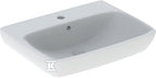 Umywalka Selnova Square B65 cm, H18 cm, T48 cm, z przelewem, z otworem na baterię
