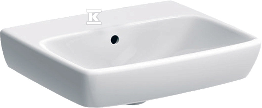 Umywalka kompaktowa Selnova Square B50 cm, H17 cm, T42 cm, z przelewem, bez otworu na baterię