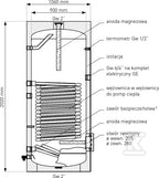 Wymiennik do pomp ciepła SGW(S) Maxi 1000L, stojący, izolacja neodul, skay, v. 2, wężownica 6,5m2