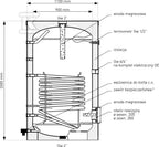 Wymiennik 1500L SGW(S) BIG TOWER emaliowany, wężownica spiralna rozbieralna miękka pianka poliuretanowa 100mm skay