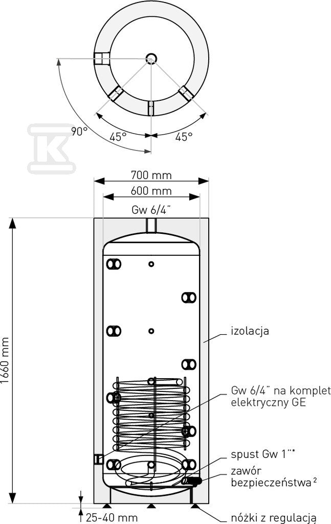 Bateria wannowa Hansgrohe Logis jednouchwytowa natynkowa 71400000